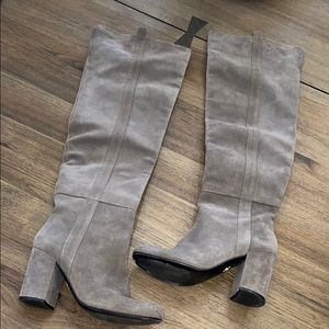 Vera Cuoio Grey Over the knee boots